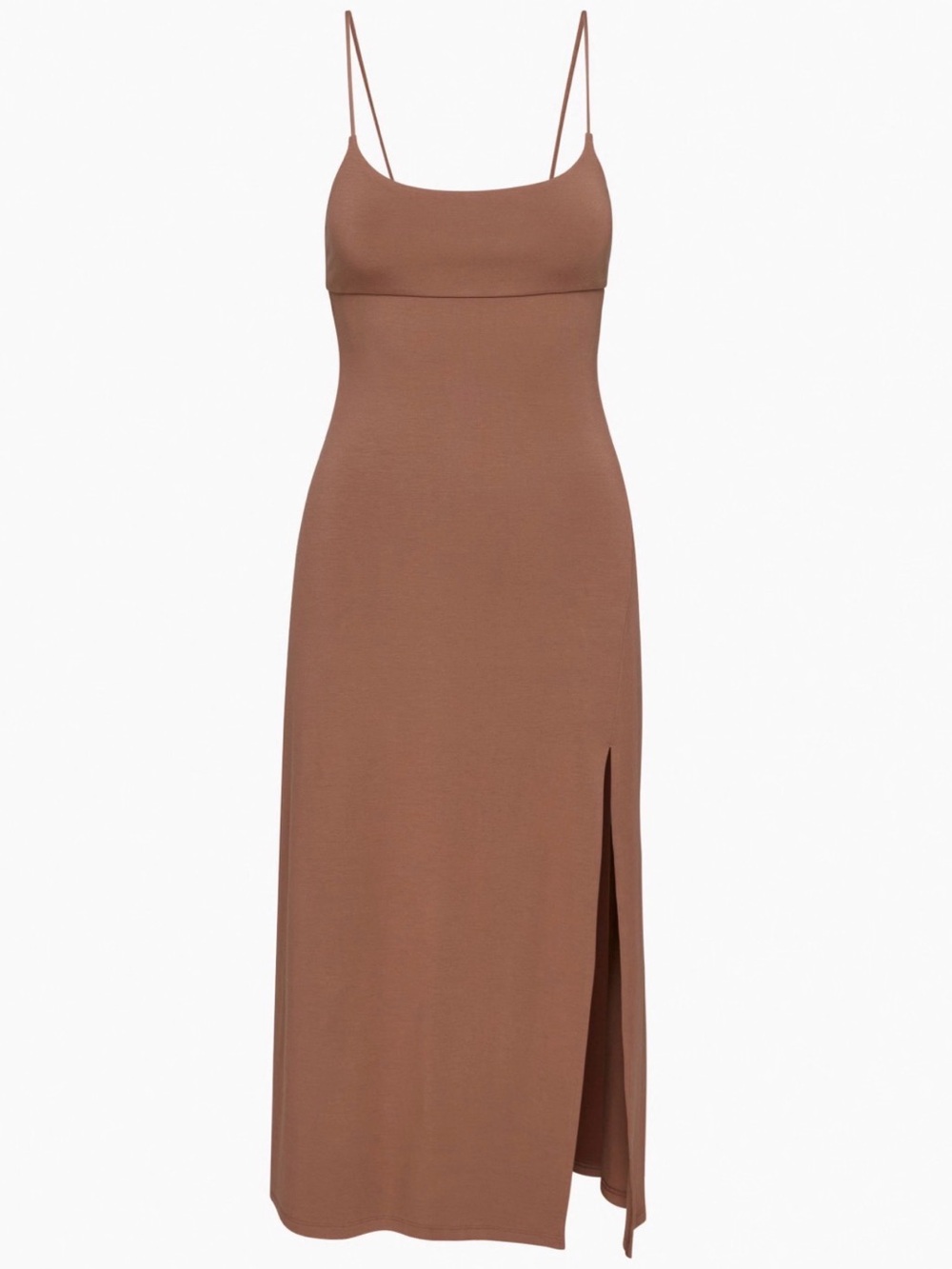 Aritizia Dreamweaver Brown Slip Midi Dress